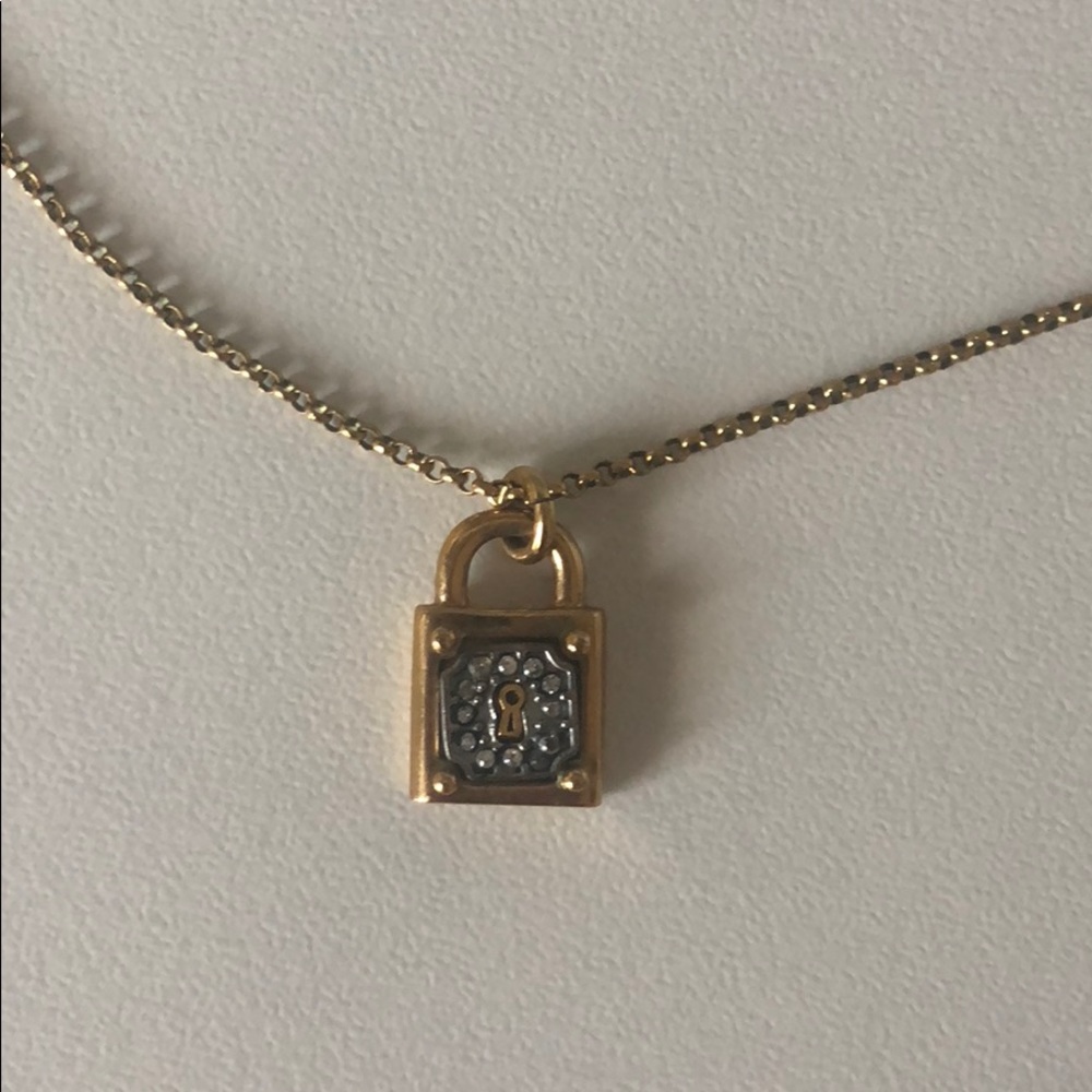 Juicy Couture Gold & Silver Lock Necklace